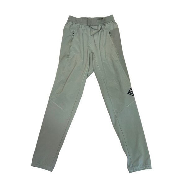 Adidas Womens Joggers S Sage Green Logo AEROREADY Drawstring Pockets Activewear - Picture 8 of 16